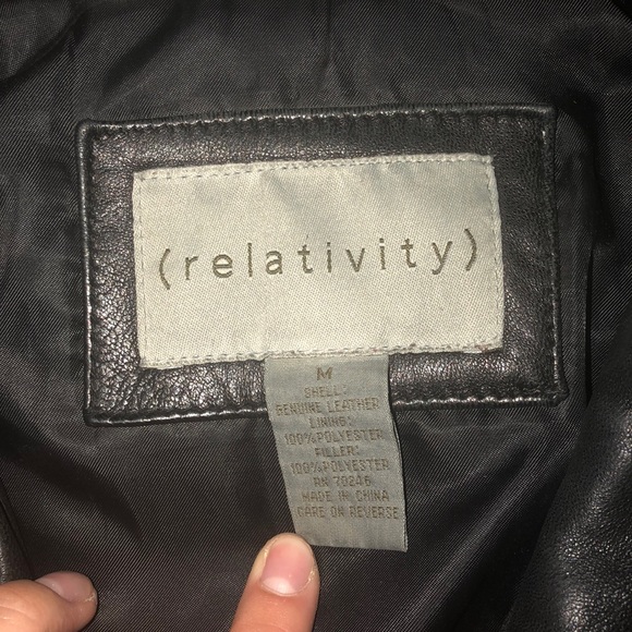 Relativity Vegan Leather Chocolate Brown Full Sip Coat with Waist Tie Size M - Picture 4 of 7